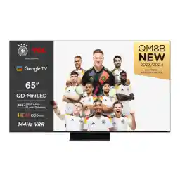 TCL 50Q7C QLED Mini LED TV, 50 Inches, 4K HDR Premium, Dolby Vision IQ & Atmos, Smart TV with Google TV, Onkyo 2.0 Sound, 144Hz VRR, AMD FreeSync Premium Pro, HDMI 2.1, AirPlay 2, Alexa