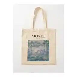 Genel Markalar Monet - Zambaklar Baskılı Ham Bez