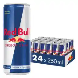 Red Bull Energy Drink 24-pack - 24 x 250ml I Koolzuurhoudende Energiedrank I Wereldwijd Gewaardeerd door Topsporters I Stimuleert Lichaam en Geest