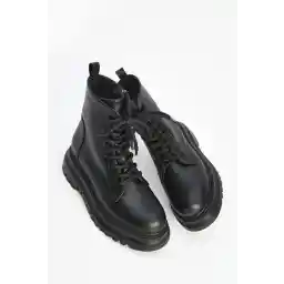 Marjin حذاء نسائي برباط ونعل سميك وسحاب Vesin باللون الأسود