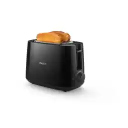 PHILIPS Broodrooster Daily Collection, 8 Bruiningsstanden, 2 variabele sleuven, Geintegreerde opzethouder, Ondooifunctie, Uitneembare kruimellade, Automatische uitschakeling, Zwart (HD2581/90)