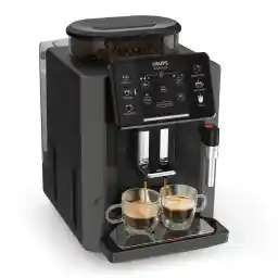 Krups Sensation EA910810 Fully Automatic Coffee Machine, Milk Foam Nozzle, 5 Drinks, Filter Coffee Function, 2 Cup Function, Coffee Machine, Black, Made in France