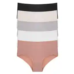 Nicoletta Kadın Külot Yuksek Bel 5 li Paket Likralı Bambu MAVİ