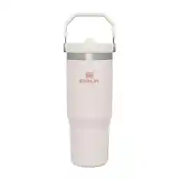 Stanley Flip Straw Tumbler 1.0 Waterfles Met Rietje 0.89L - Houdt 12+ Uur Koud - Roestvrijstalen Drinkfles - BPA-Vrij - Gemakkelijk Mee Te Nemen - Vaatwasmachinebestendig - Rose Quartz