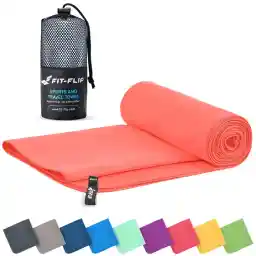 Fit-Flip Microfibre Towel, Compact, Ideal as a Sports Towel, Travel Towel, Beach Towel, Quick-Drying and Lightweight, Large Bath Towel, Sports, Fitness, Sauna
