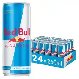 Red Bull Energy Drink Sugarfree 24-pack - 24 x 250ml I Suikervrije Energiedrank I Wereldwijd Gewaardeerd door Topsporters I Stimuleert Lichaam en Geest