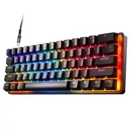 SteelSeries Apex Pro Mini Mechanical Gaming Keyboard, The World's Fastest Keyboard, Customisable Response, 60% Form Factor, German (QWERTZ) Layout