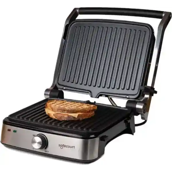 Safecourt Kitchen Contactgrill compact CG200 - Tosti apparaat - Grill apparaat - Uitneembare platen