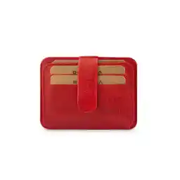 Garbalia Shelby Genuine Leather Red Card Holder Wallet