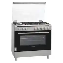 دايو طباخ غاز، موقد غاز 90 × 60 سم، فرن 90 لتر مع مروحة الحمل الحراري، موقد 5 شعلات ساباف مع أمان فشل اللهب، DGC، S965HF، صنع في تركيا، ضمان لمدة عام