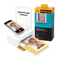 KODAK Dock Plus 4PASS Instant Photo Printer, 4x6 inches, 50 Sheets Bundle