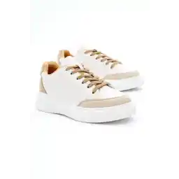 Tonny Black Women's White Soil Poly Sole Lace-Up Sports Shoes