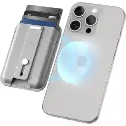 جاکارتی مغناطیسی چرمی ESR Magnetic Wallet Grey