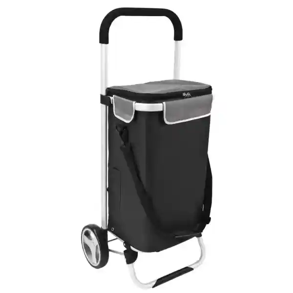 bremermann Einkaufstrolley BRINKUM - 45 L Kapazität, Handwagen, Einkaufswagen mit abnehmbarer Tasche, schwarz