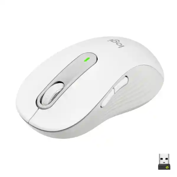 Logitech Signature M650 Kablosuz Mouse, Büyük Boy Sağ El için, Sessiz, 4000 DPI, Bluetooth, Logi Bolt USB Alıcı, 24 Ay Pil Ömrü, Beyaz