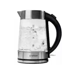 Nutricook Electric Glass Kettle Double Wall with 360° Swivel Base, 1.7L Capacity, Auto Shut-off, Clear