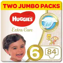 Huggies Extra Care, Size 6, 15+ kg, Twin Jumbo Pack, 84 Diapers