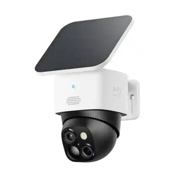 eufy Security SoloCam S340, Solar Security Cameras Wireless Outdoor, Cameras for Home Security, 360° Pan & Tilt Surveillance, No Blind Spots, 2.4 GHz Wi-Fi, No Monthly Fee, HomeBase S380 Compatible