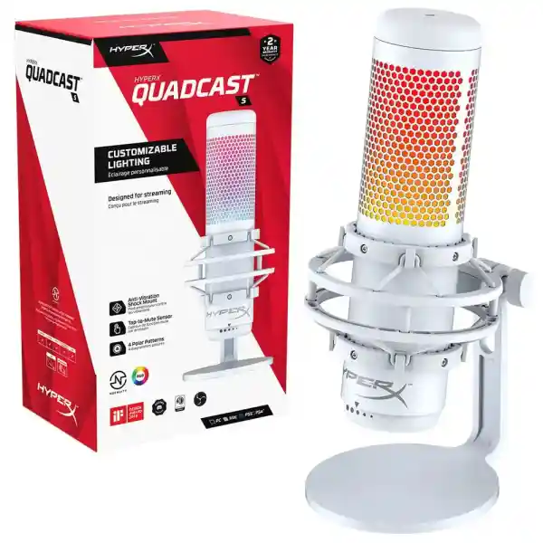 HyperX Quadcast S Beyaz RGB Mikrofon