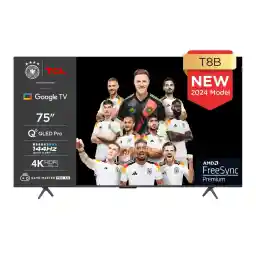 TCL 55T8B 55-Inch QLED Pro 144Hz Onkyo Gaming TV, 4K UHD, HDR Pro, Google TV (Dolby Vision IQ & Atmos, Motion Clarity, Hands-Free Voice Control, Compatible with Google Assistant & Alexa)