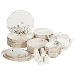 TAÇ Pierre Cardin Porselen Petrina Yemek Takımı Altın 12 Kişilik