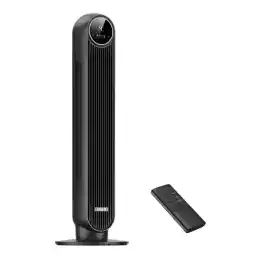 Dreo 20dB Quiet Tower Fan, 10 m Throwing Distance 4 Speed Levels 4 Modes 8 Hours Timer 90° Oscillating Fan with Cooling Remote Control for Bedroom, Nomad One, Black