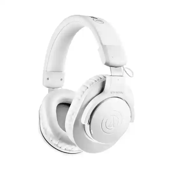 Audio-Technica ATH-M20xBT WH Wireless Headphones Bluetooth Wired Headphones 40mm CCAW Voice Coil Driver 216g Lightweight Body Multipoint Low Latency Mode Up to 60 Hours Playback Hands-free Calling