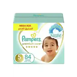 Pampers Premium Care Diapers Size 5 Junior 11-16 kg Mega Box 84 ct