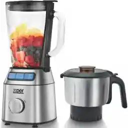 Xper Blender 600W, 1.5L Glass Jar, Steel Grinder, XPTB-600GS