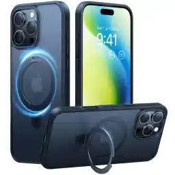 TORRAS Ostand Q1 Guardian for iPhone 16 Pro Case for MagSafe (Invisible Stand, No. 1 Magnetic Force, Comprehensive Military Protection) Mobile Phone Case iPhone 16 Pro Case All-in-One Black