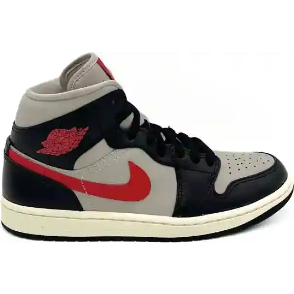 Nike Air Jordan 1 Mid - Sneakers - Unisex - Maat 37.5 - Zwart/College Grey/Sail/Gym Red