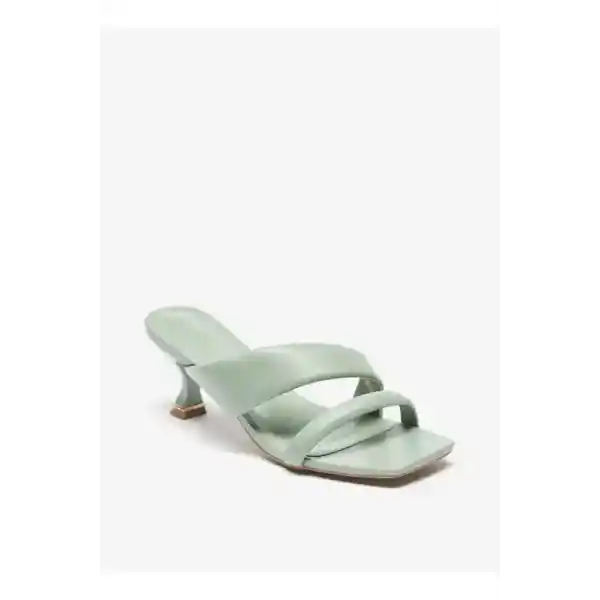 Flora Bella by Shoexpress Solid Slip-On Sandals with Spool Heels