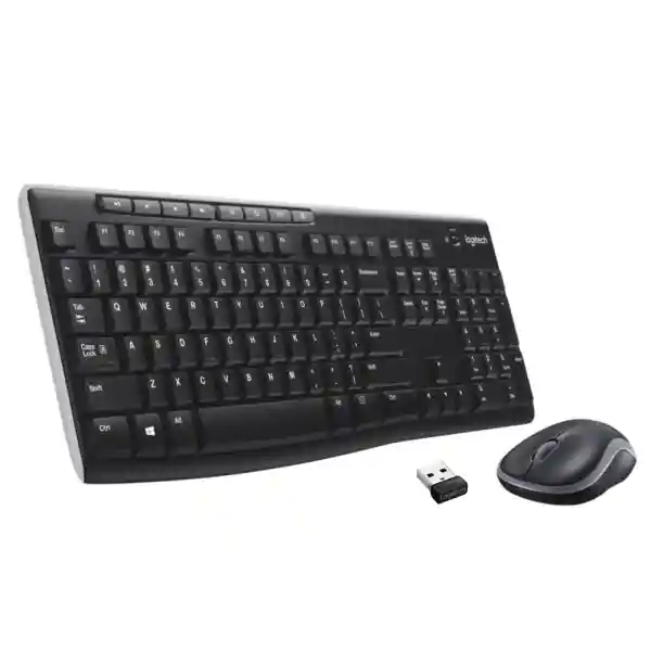 Logitech MK270 Wireless Keyboard and Mouse Combo for Windows, 2.4 GHz, 8 Multimedia Keys, PC, Laptop, Wireless Keyboard Compact Mouse Combo - Black