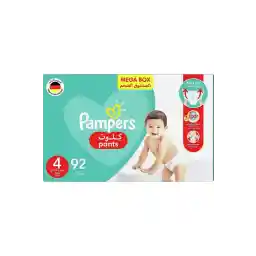 Pampers Pants Diapers, Size 4, Maxi, 9-14 kg, Mega Box, 92 ct
