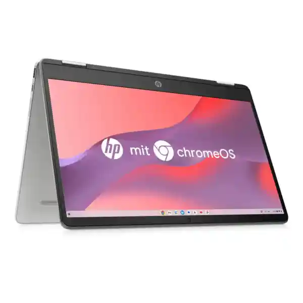 HP Chromebook x360, 14 inch touchscreen, Intel Celeron N4120, 4 GB DDR4 RAM, 64 GB eMMC, Intel UHD Graphics 600, ChromeOS, QWERTZ, Ceramic White