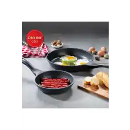 Schafer Gray Famos Fireproof Non-Stick 2 Piece Granite Cast Pan Set