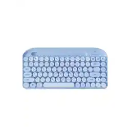 Dual Tec Wirless Bluetooth Keyboard 32.6 x 16 x 3.3 cm ( Purple Color)