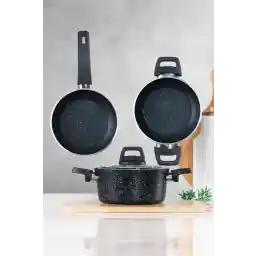 ACAR Easy Cook 4 Parça Granit Tencere Tava Seti