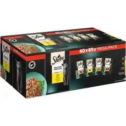 Sheba Cat Wet Food Selection in Gravy Poultry Variation 1 +, 40 Bag (40 x 3oz)