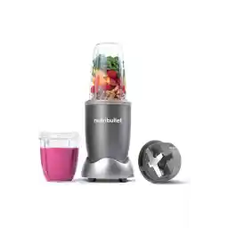 Nutribullet 600 واط، 3 قطع إكسسوار، خلاط عالي السرعة، نظام الخلاط، صانع العصير، رمادي