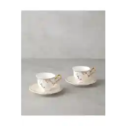 English Home Sakura Dream New Bone China 4 Parça 2 Kişilik Kahve Fincan Takımı 90 Ml Pembe