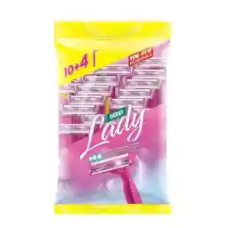 خود تراش دو لبه مدل Lady بسته 14 عددی دربی