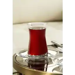 Madame Coco Gemma 12'li Çay Bardağı Seti - Şeffaf - 170 ml