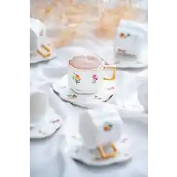 ACAR Iris 6 Kişilik Kahve Fincanı Takımı - 90 ml