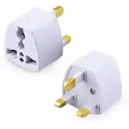 Universal Power Plug for UAE/KSA/UK/HK, 3 Pin Travel Adapter, Power Converter Socket for US/AU/JP/CN - (Pack of 1)