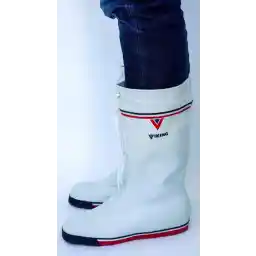 Boot laars wit - maat 41 - valt klein - B keus - witte rubberen laars - geen profiel - vlakke laars - kado vrouw - kado man - tuinlaars - modische laars -