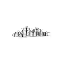 KORKMAZ Astron 15 Pieces Stainless Steel Cookware Set