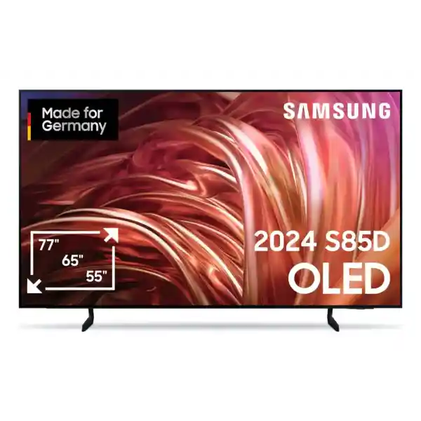 Samsung OLEDGQ55S85D 4K TV 55 Inch (138 cm), OLED HDR, Dolby Atmos, TV with Neural Quantum AI Gen2 Processor, AI Upscaling, Smart TV, AI, German Model (2024)