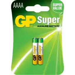 Gp Batteries Gp25A Süper Alkalin Lr8D425/E96/Aaaa Boy Incenin Incesi Pil, 1.5 Volt, 2'Li Kart