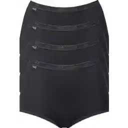 sloggi Basic+ Dames Maxi slip - 4-pack - Zwart - Maat 44